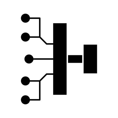 Huni, proje planlaması, kargaşa, iş akışı ikon vektör görüntüsü. Proje yönetimi için de kullanılabilir. Web uygulamalarında, mobil uygulamalarda ve yazdırma ortamlarında kullanılabilir.