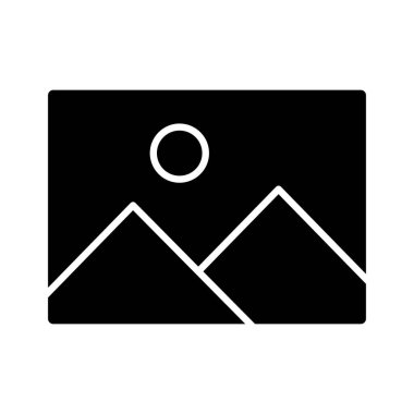 Resim, fotoğraf, resim, galeri ikonu vektör görüntüsü. Bilgi teknolojisi için de kullanılabilir. Web uygulamalarında, mobil uygulamalarda ve yazdırma ortamlarında kullanılabilir.