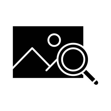 Resim, arama, içerik yönetimi vektör resmi. Web pazarlama için de kullanılabilir. Web uygulamalarında, mobil uygulamalarda ve yazdırma ortamlarında kullanılabilir.