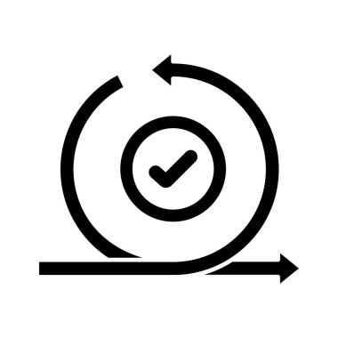 Özyineleme, çevik, itiş kakış, sürat ikonu vektör görüntüsü. Proje yönetimi için de kullanılabilir. Web uygulamalarında, mobil uygulamalarda ve yazdırma ortamlarında kullanılabilir.