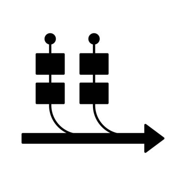 Kanban, çevik, tahtalar, projeler ikon vektör görüntüsü. Proje yönetimi için de kullanılabilir. Web uygulamalarında, mobil uygulamalarda ve yazdırma ortamlarında kullanılabilir.