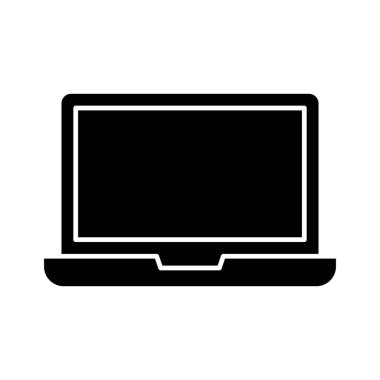 Laptop, bilgisayar, aygıt simgesi vektör görüntüsü. Eğitim için de kullanılabilir. Web uygulamalarında, mobil uygulamalarda ve yazdırma ortamlarında kullanılabilir.