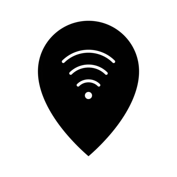 Connection Free Wifi Pin Icon Vector Image Can Also Used — Stock Vector