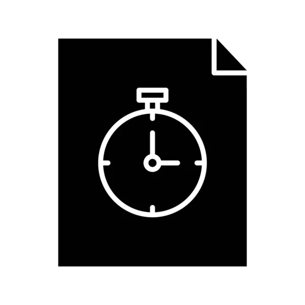 Document Stopwatch Registreert Icoon Vector Afbeelding Kan Ook Worden Gebruikt — Stockvector