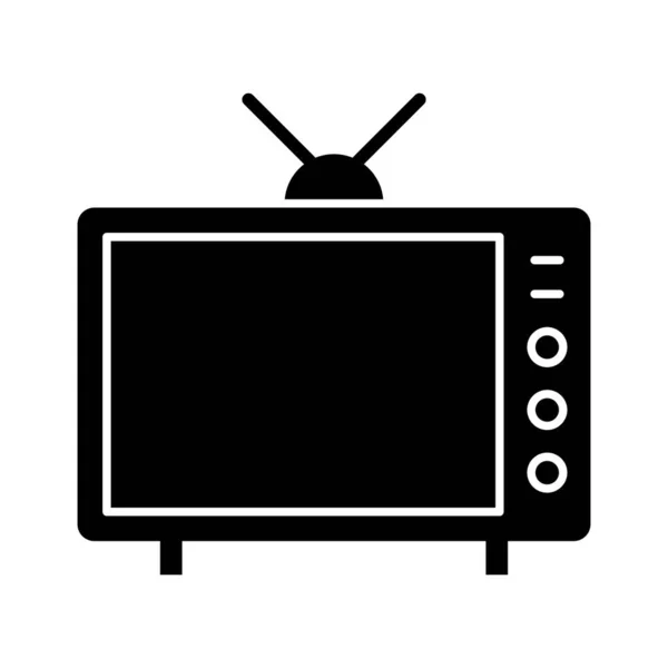 Развлечения Телевидение Векторное Изображение Значка Телевизора Использоваться Seo Web Подходит — стоковый вектор