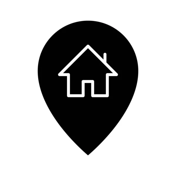 Lokasi Rumah Gambar Vektor Ikon Pin Juga Dapat Digunakan Untuk — Stok