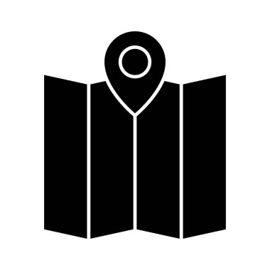 Haritadaki konum, işaret, harita, GPS, yön bulma simgesi vektör resmi. Telefon ve tablet olarak kullanılabilir. Mobil uygulamalar, web uygulamaları ve yazdırma ortamları için elverişli.