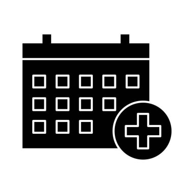 Tıbbi Randevu Simgesi vektör resmi. Revir için kullanılabilir. Mobil uygulamalar, web uygulamaları ve yazdırma ortamları için elverişli.