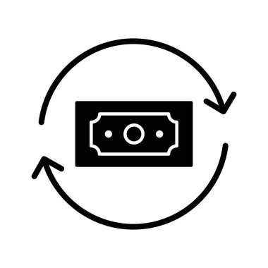 Para, uçuş, işlem, ikon vektör görüntüsü aktarımı. Finans ve Para için de kullanılabilir. Web uygulamalarında, mobil uygulamalarda ve yazdırma ortamlarında kullanılabilir.