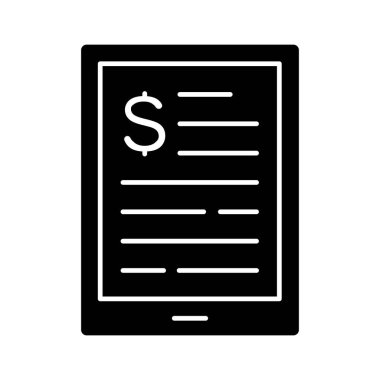 Çevrimiçi ödeme, vergi, fatura, işlem simgesi vektör resmi. Finans ve Para için de kullanılabilir. Web uygulamalarında, mobil uygulamalarda ve yazdırma ortamlarında kullanılabilir.