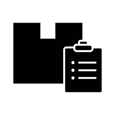 Paket, liste, simge vektör görüntüsü sipariş et. Teslimat ve lojistik için de kullanılabilir. Web uygulamalarında, mobil uygulamalarda ve yazdırma ortamlarında kullanılabilir.