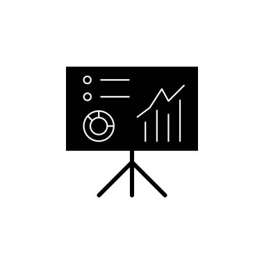 Sunum, iş, metot ikonu vektör görüntüsü. İş ve ofis için de kullanılabilir. Web uygulamalarında, mobil uygulamalarda ve yazdırma ortamlarında kullanılabilir.