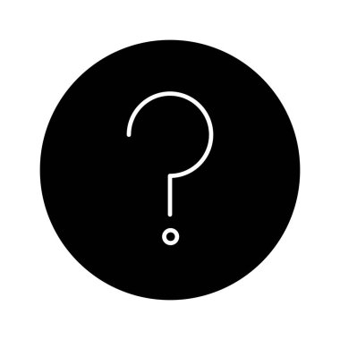 Soru, yardım, bilgi simgesi vektör görüntüsü. Müşteri desteği için de kullanılabilir. Web uygulamalarında, mobil uygulamalarda ve yazdırma ortamlarında kullanılabilir.