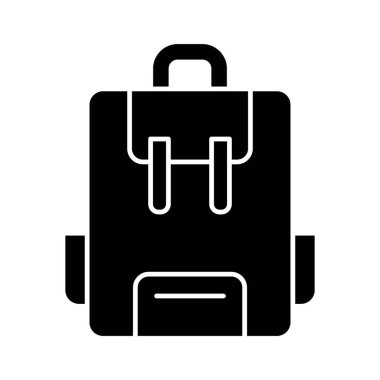 Okul Çantası ikonu vektör görüntüsü. Eğitim için de kullanılabilir. Web uygulamalarında, mobil uygulamalarda ve yazdırma ortamlarında kullanılabilir.