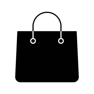 Alışveriş torbası, ecommerce, alışveriş, online ikon vektör görüntüsü. Alışveriş ve ecommerce için de kullanılabilir. Web uygulamalarında, mobil uygulamalarda ve yazdırma ortamlarında kullanılabilir.