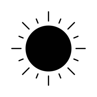 Güneş Simgesi vektör görüntüsü. Yaz & Tatilleri için kullanılabilir. Mobil uygulamalar, web uygulamaları ve yazdırma ortamları için elverişli.
