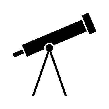 Teleskop, bilim, teknoloji ikonu vektör görüntüsü. Eğitim için de kullanılabilir. Web uygulamalarında, mobil uygulamalarda ve yazdırma ortamlarında kullanılabilir.