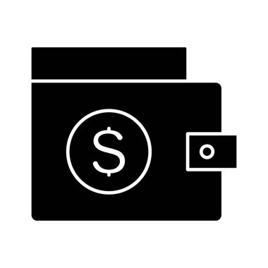 Cüzdan, para, çanta ikonu vektör görüntüsü. Finans ve Para için de kullanılabilir. Web uygulamalarında, mobil uygulamalarda ve yazdırma ortamlarında kullanılabilir.