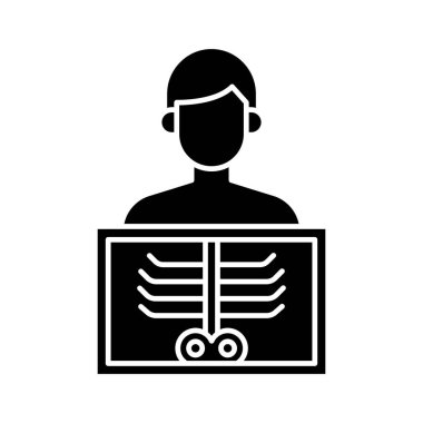 X-ray Simgesi vektör görüntüsü. Revir için kullanılabilir. Mobil uygulamalar, web uygulamaları ve yazdırma ortamları için elverişli.