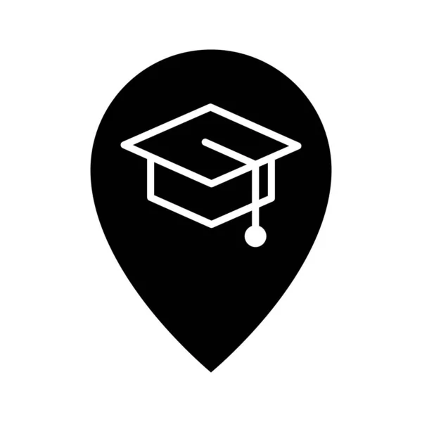 Location School University Icon Vector Image Can Also Used Maps — Stock Vector