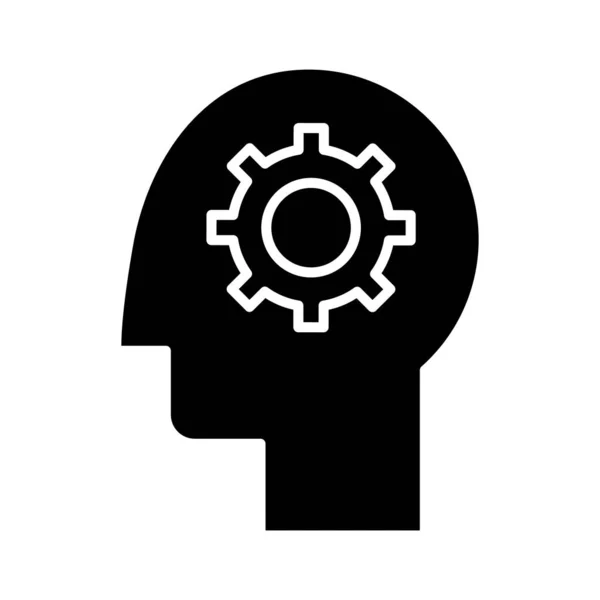 Logique Spécialiste Remue Méninges Icône Image Vectorielle Peut Également Être — Image vectorielle