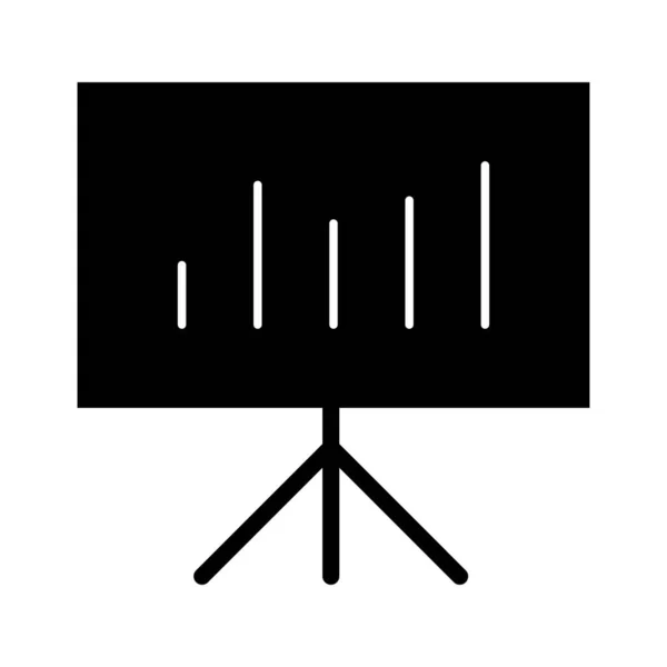 Präsentation Statistiken Fortschritt Icon Vektorbild Kann Für Telefon Und Tablet — Stockvektor