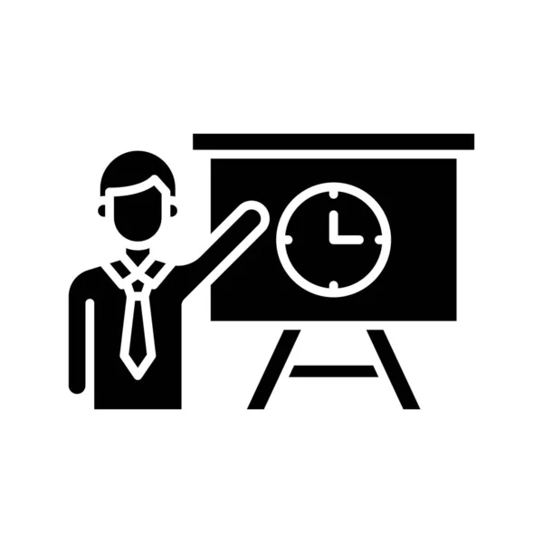 Időgazdálkodás Termelékenység Óra Ikon Vektor Kép Ügyfélszolgálatra Használható Alkalmas Webes — Stock Vector