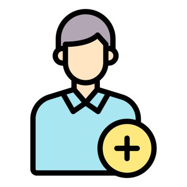 Kişi Simgesi vektör resmi ekle. Telefon ve tablet olarak kullanılabilir. Mobil uygulamalar, web uygulamaları ve yazdırma ortamları için elverişli.