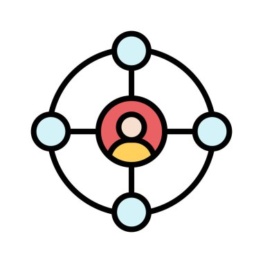 Bağlantı, pazarlama, ağ simgesi vektör görüntüsü. Seo & web için de kullanılabilir. Web uygulamalarında, mobil uygulamalarda ve yazdırma ortamlarında kullanılabilir.