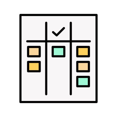 Çevik, tahta, ikon vektör görüntüsü. Proje yönetimi için de kullanılabilir. Web uygulamalarında, mobil uygulamalarda ve yazdırma ortamlarında kullanılabilir.