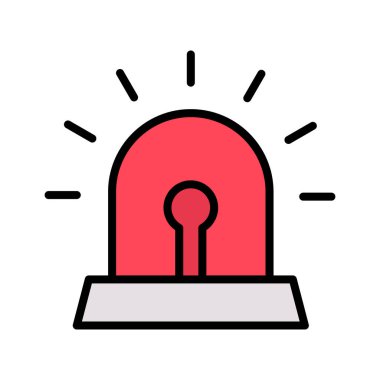 Alarm, uyarı, uyarı simgesi vektör görüntüsü. Siber güvenlik için de kullanılabilir. Web uygulamalarında, mobil uygulamalarda ve yazdırma ortamlarında kullanılabilir.