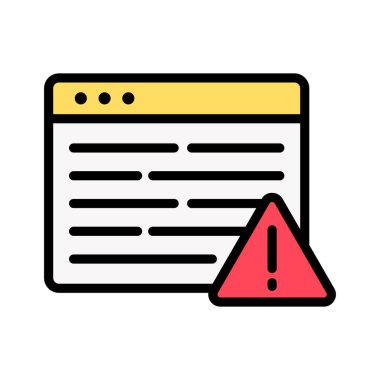 Uyarı, hata, uyarı simgesi vektör görüntüsü. Web pazarlama için de kullanılabilir. Web uygulamalarında, mobil uygulamalarda ve yazdırma ortamlarında kullanılabilir.