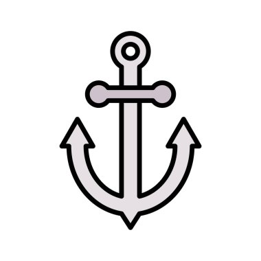 Çapa, denizci, gemi ikonu vektör görüntüsü. Yaz & Tatilleri için kullanılabilir. Mobil uygulamalar, web uygulamaları ve yazdırma ortamları için elverişli.