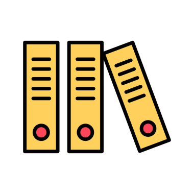 Arşiv, dosyalar, geçmiş simgesi vektör resmi. İş ve ofis için de kullanılabilir. Web uygulamalarında, mobil uygulamalarda ve yazdırma ortamlarında kullanılabilir.