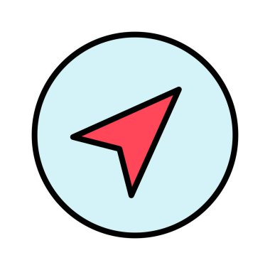 Ok, pusula, yön bulma ikonu vektör görüntüsü. Navigasyon için de kullanılabilir. Web uygulamalarında, mobil uygulamalarda ve yazdırma ortamlarında kullanılabilir.