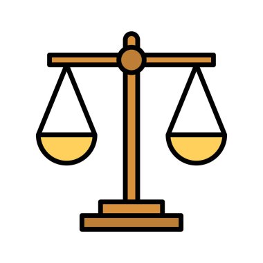 Denge, iş, ölçek ikonu vektör görüntüsü. İş ve ofis için de kullanılabilir. Web uygulamalarında, mobil uygulamalarda ve yazdırma ortamlarında kullanılabilir.