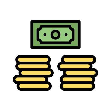 Banka, nakit, para ikonu vektör görüntüsü. Web pazarlama için de kullanılabilir. Web uygulamalarında, mobil uygulamalarda ve yazdırma ortamlarında kullanılabilir.