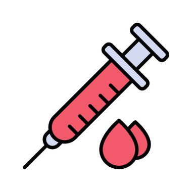 Kan bağışı ikonu vektör görüntüsü. Revir için kullanılabilir. Mobil uygulamalar, web uygulamaları ve yazdırma ortamları için elverişli.