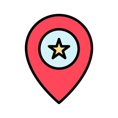 Yer imi, favori, pin, kalp ikonu vektör görüntüsü. Harita ve Konum için de kullanılabilir. Web uygulamalarında, mobil uygulamalarda ve yazdırma ortamlarında kullanılabilir.