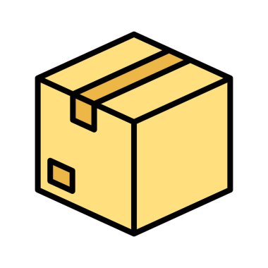 Kutu, paket, paket simgesi vektör görüntüsü. Teslimat ve lojistik için de kullanılabilir. Web uygulamalarında, mobil uygulamalarda ve yazdırma ortamlarında kullanılabilir.