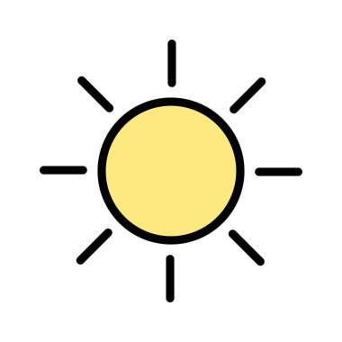 Parlaklık Simgesi vektör görüntüsü. Telefon ve tablet olarak kullanılabilir. Mobil uygulamalar, web uygulamaları ve yazdırma ortamları için elverişli.