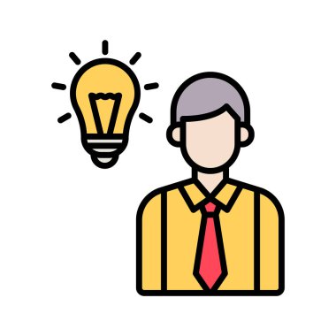 İş, fikir, strateji ikonu vektör imajı. İş ve ofis için de kullanılabilir. Web uygulamalarında, mobil uygulamalarda ve yazdırma ortamlarında kullanılabilir.