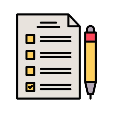 İş, plan, planlama, liste ikonu vektör görüntüsü. İş ve ofis için de kullanılabilir. Web uygulamalarında, mobil uygulamalarda ve yazdırma ortamlarında kullanılabilir.