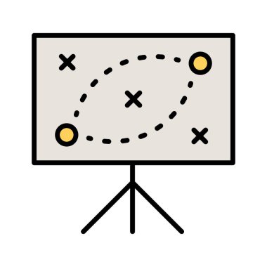 İş, strateji, plan, fikir ikonu vektör imajı. İş ve ofis için de kullanılabilir. Web uygulamalarında, mobil uygulamalarda ve yazdırma ortamlarında kullanılabilir.