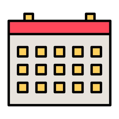 Takvim, iş, son teslim tarihi vektör görüntüsü. İş ve ofis için de kullanılabilir. Web uygulamalarında, mobil uygulamalarda ve yazdırma ortamlarında kullanılabilir.
