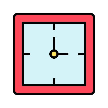 Saat, nokta, zaman simgesi vektör görüntüsü. Eğitim için de kullanılabilir. Web uygulamalarında, mobil uygulamalarda ve yazdırma ortamlarında kullanılabilir.