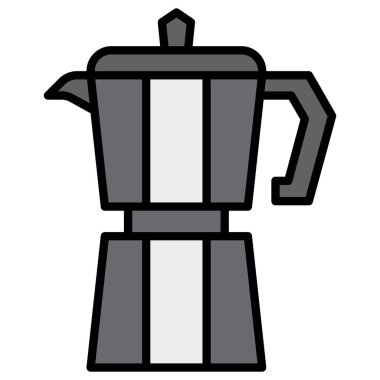 Kahve Yapıcı ikon vektör görüntüsü. Yiyecek ve içecekler için de kullanılabilir. Web uygulamalarında, mobil uygulamalarda ve yazdırma ortamlarında kullanılabilir.