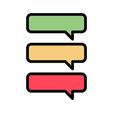 Yorumlar, mesajlar, kilometre taşları ikon vektör resmi. Web pazarlama için de kullanılabilir. Web uygulamalarında, mobil uygulamalarda ve yazdırma ortamlarında kullanılabilir.