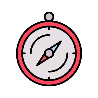 Pusula, navigasyon, ikon vektör görüntüsü. Yaz & Tatilleri için kullanılabilir. Mobil uygulamalar, web uygulamaları ve yazdırma ortamları için elverişli.