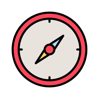 Pusula, yön bulma, ikon vektör görüntüsü konumları. Navigasyon için de kullanılabilir. Web uygulamalarında, mobil uygulamalarda ve yazdırma ortamlarında kullanılabilir.